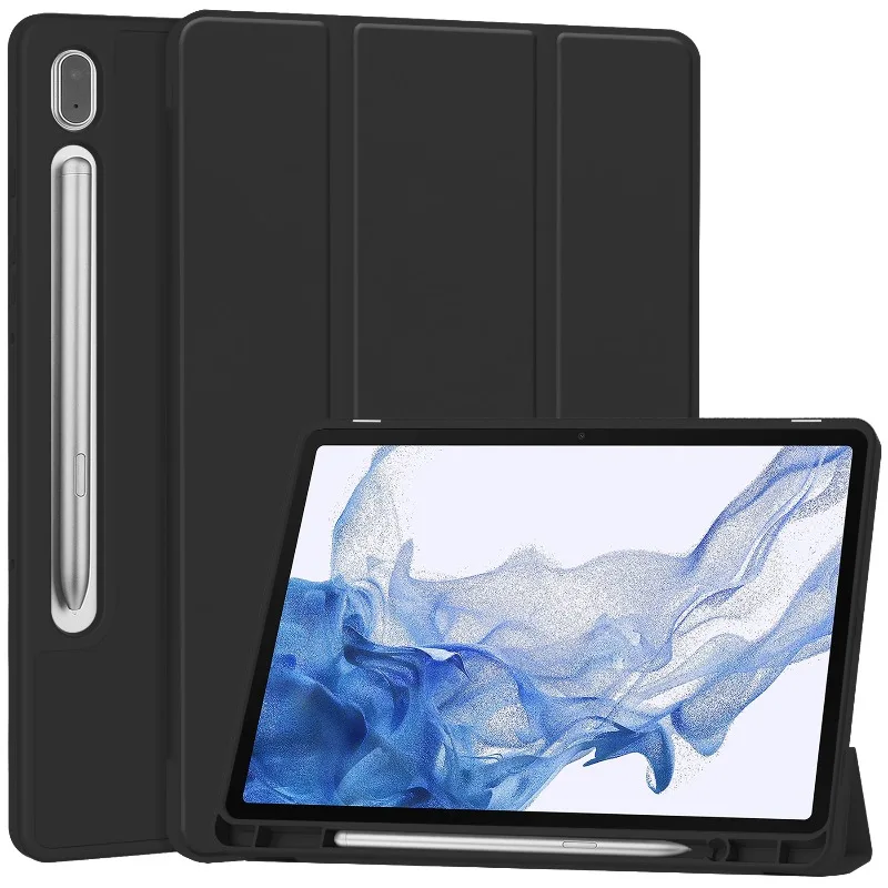 

Fold Tablet Case For Samsung Tab S8 S9 Ultra S7 S8 S9 11in S7 Plus S8 Plus Tablet Case A7 S6 Lite Protective Cover With Pen Slot