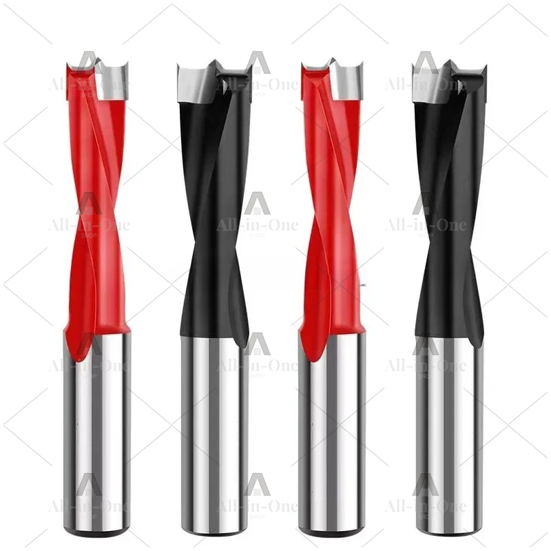 10pcs Left Right Rotation Woodworking Two Flute Wood Hole Cutter Router Drill Bit 57mm 70mm Drill Bits Router Bit Row Drilling