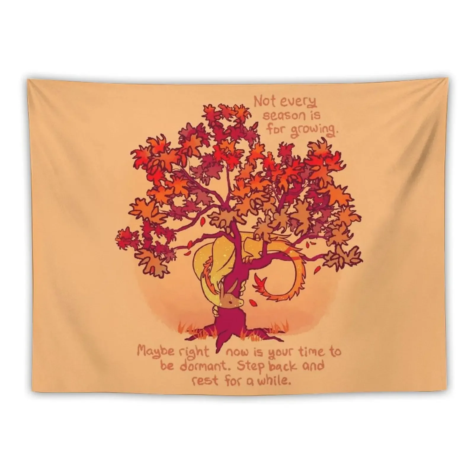 

Not Every Season is For Growing Fall Dragon Forest Spirit Tapestry Home Supplies Mushroom Tapestry