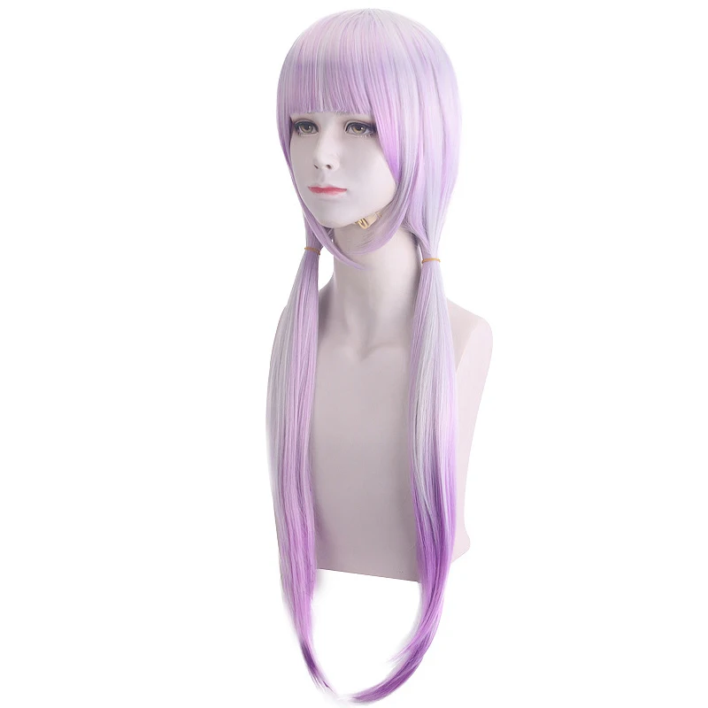 L-email wig Synthetic Hair Miss Kobayashi\'s Dragon Maid Kanna Kamui Cosplay Wigs Long Purple Color Cosplay Heat Resistant Hair