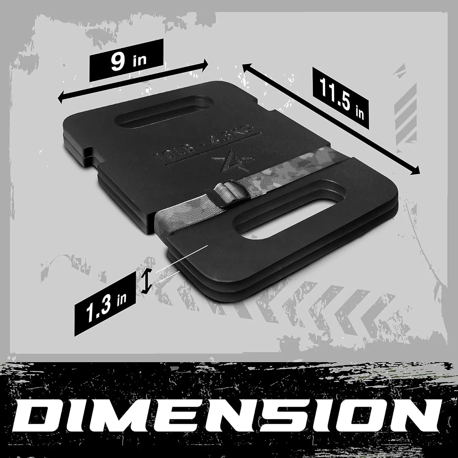 

Adjustable Ruck Weight with Straps for Rucking, Swings, Squat & Strength Training - Multiple Weights: 10LB to 40LB