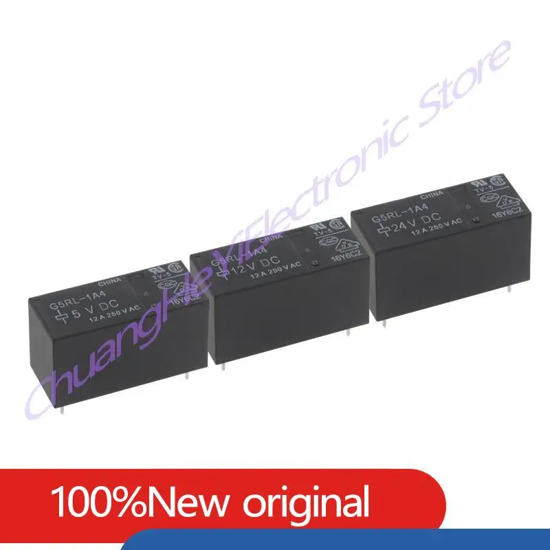 Power Relay G5RL-1A4 G5RL-1A4-5VDC G5RL-1A4-12VDC G5RL-1A4-24VDC 12A 250VAC DC5V 12V 24V