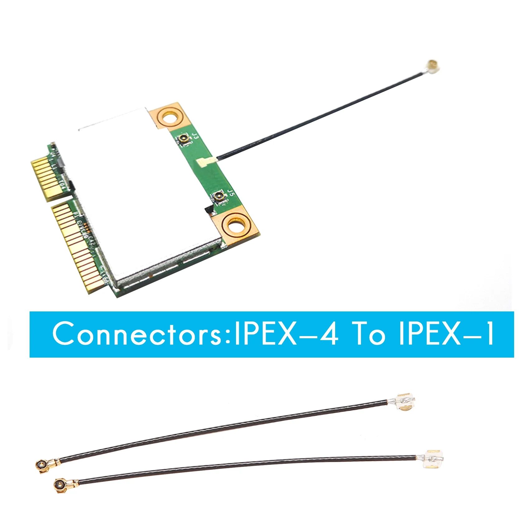 

A17Z 2Pcs 5CM Length IPEX-4 UFL Female to Ipex-1 Connector Cable Antenna for Intel AX200/AX210 BCM94360HMB