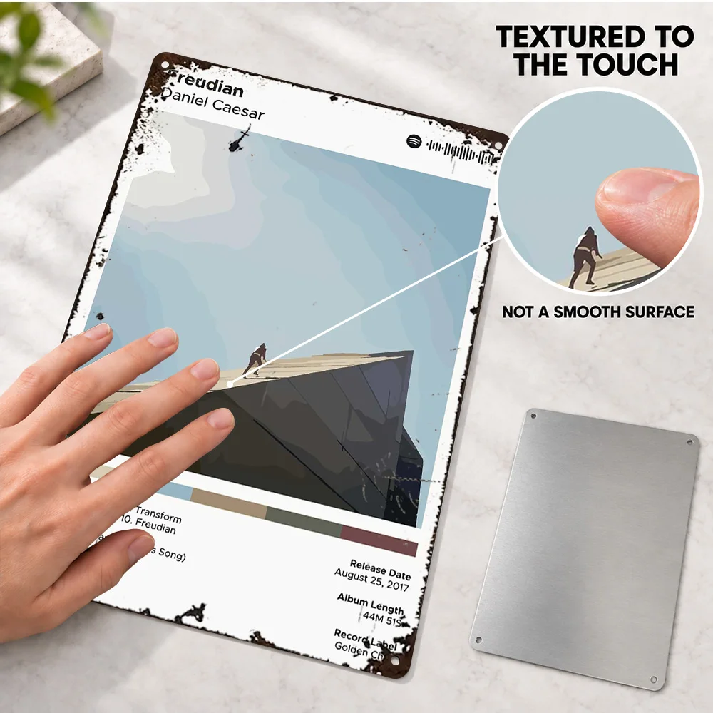 Freudian By Daniel Caesar Printed Poster Personalized Aluminum Metal Sign Album Cover Design Wall Art For Music Listening Corner