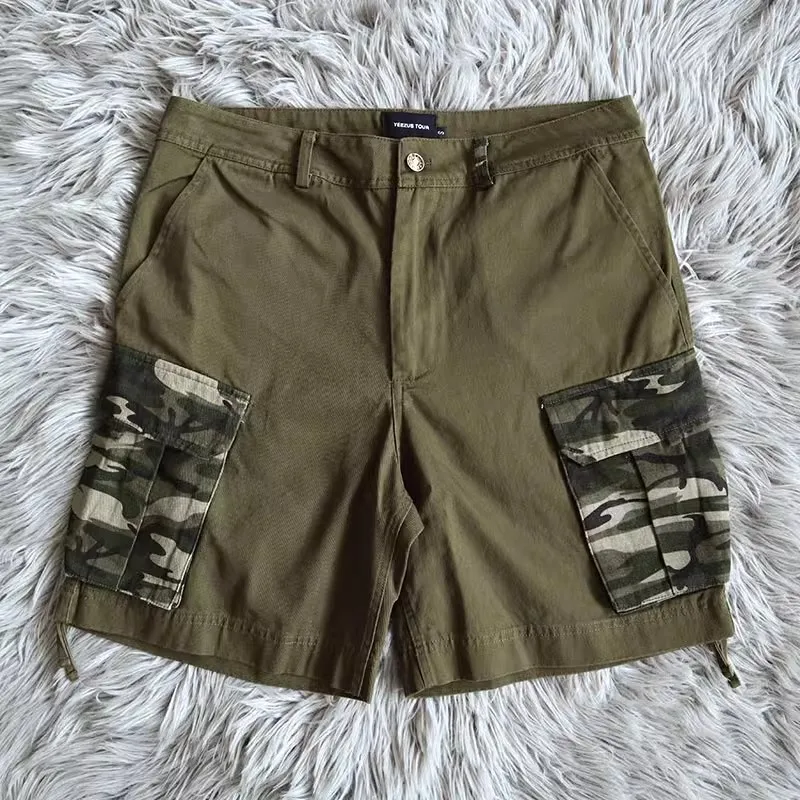 Vertabrae Verty Camo big pocket color matching multi-pocket shorts