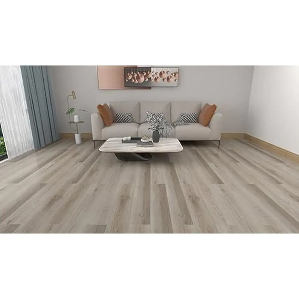 Luxuriöser Vinyl-Bodenbelag, Klicksperre, Planken, wasserdicht, langlebig, einfach zu installieren, Holzmaserung, 23,9 m2 geprägte Textur, idealer Heimgebrauch