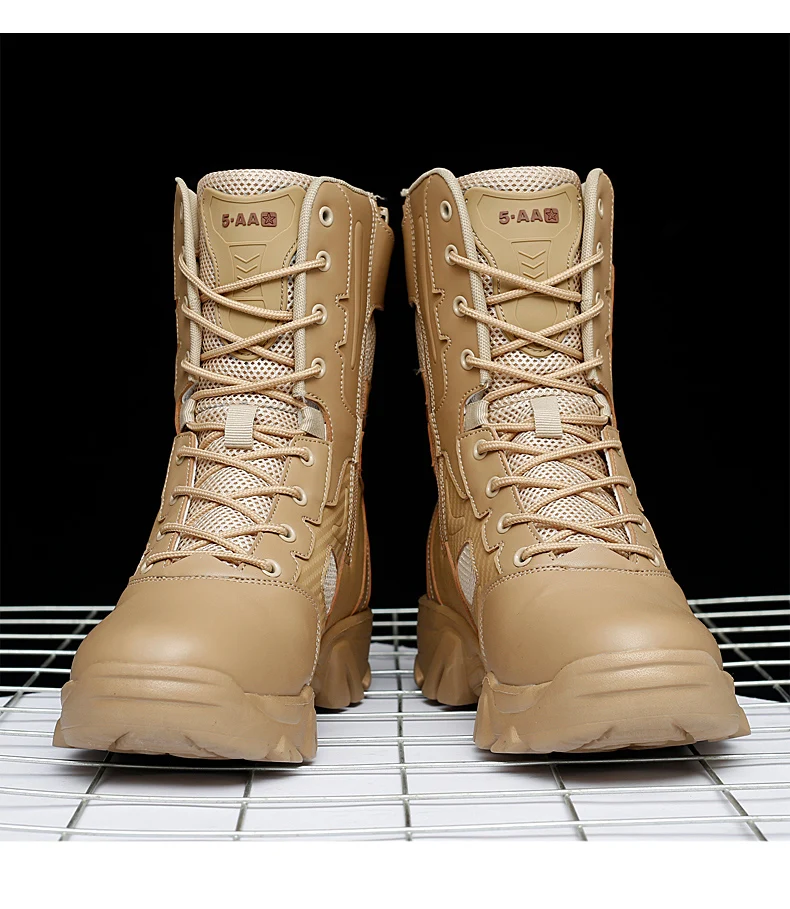Herren-Taktikstiefel, Outdoor-Damen-Armee-Schuhe, Wüstenstiefel, Training, Unisex, ultraleicht, Militär, Sicherheit, schnelle Reaktion, Herren-Camping – Detail 23