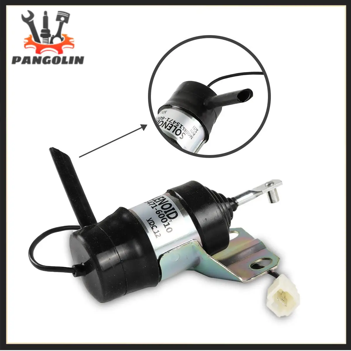 

12V Fuel Stop Solenoid 15471-60010 052600-1001 052600-1000 For Kubota V2203 Z482 D722 KX161 KX151 Engine Fuel Shutoff Solenoid