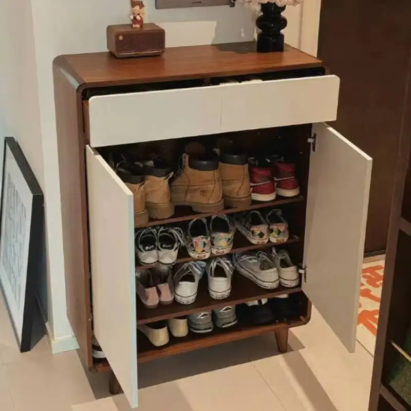 Hallway Modern Shoe Cabinet Wooden Accessories Corridor Organizer Shoe Shelf Hidden Entrance Armoire De Rangement Furniture