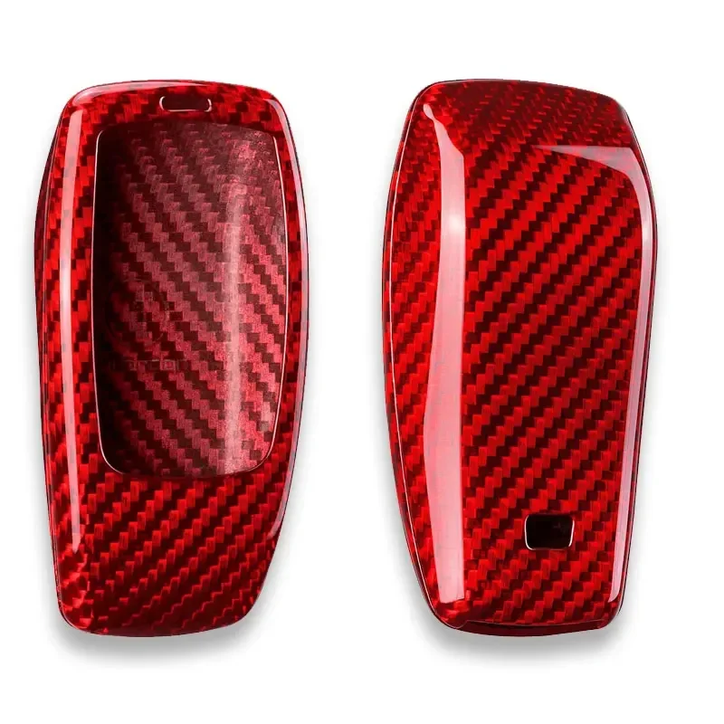 Carbon Fiber Key Fob Cover Protector For Mercedes Benz A B C E S CLA CLK CLS GLA GLC GLE GLK SLK AMG Series Keyless Accessories