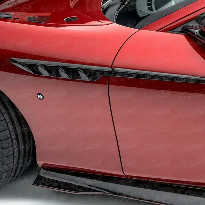 MANS STYLE DRY FORGED CARBON FIBER SIDE SKIRTS SIDE SKIRT SIDE FINS for 2020-2022 FERRARI ROMA