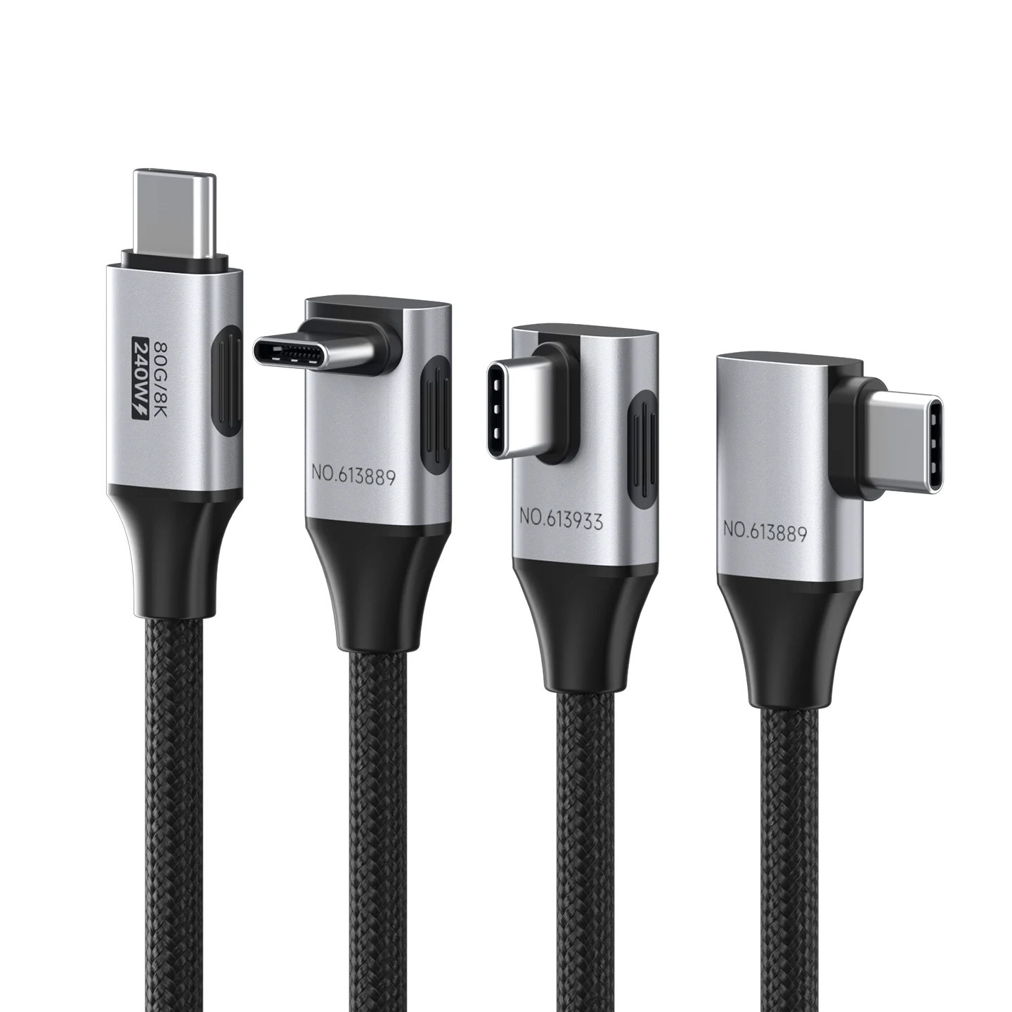 Kabel Hagibis USB-C do USB-C z kątowym złączem 90 stopni, 240W, kabel do szybkiego ładowania w samochodzie, 80 Gbps, kompatybilny z Thunderbolt 5, iPhone, Macbook — zdjęcie produktu 7