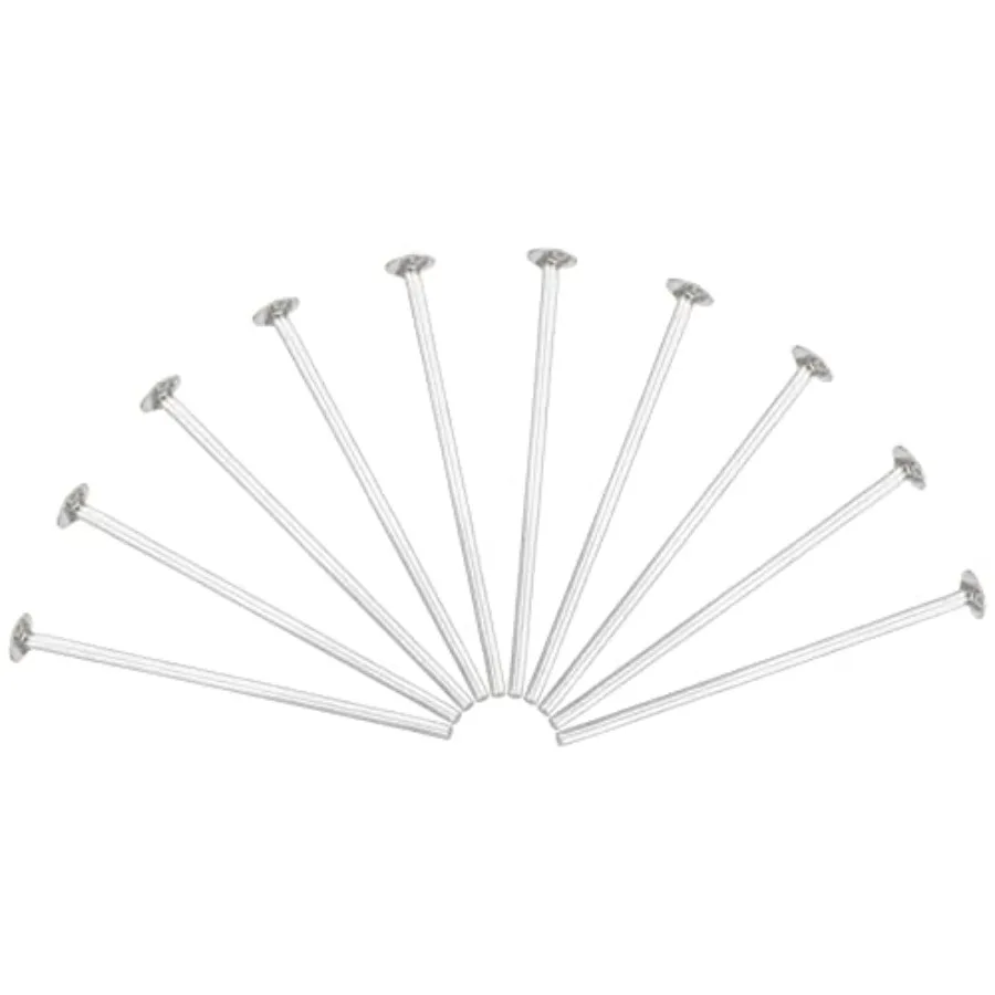 Chandelier Connector Clip Pins, 100 Pack 2.5mm OD x 30mm L Chandelier Replacement Prism Copper Pins for Fastening Suncatcher Cr