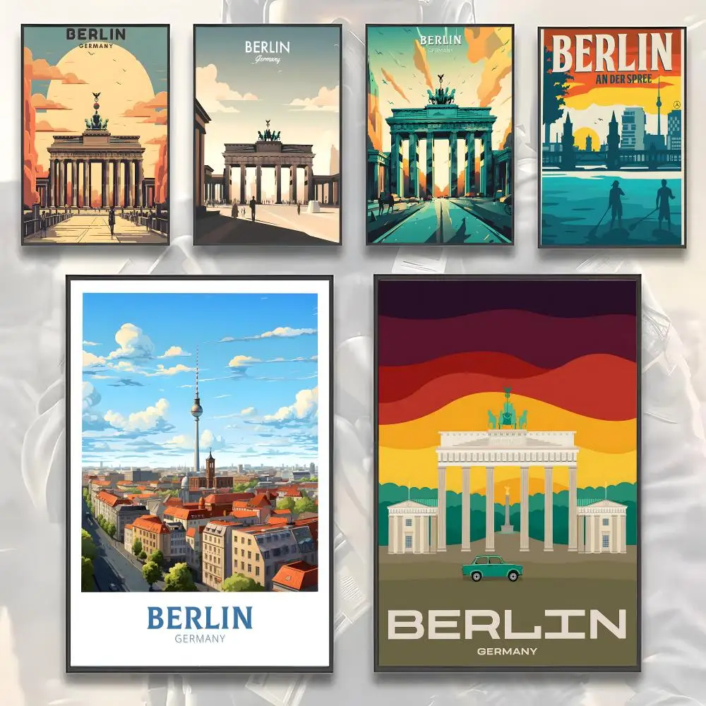 Berlin A classic European city Poster Home Living Bed Room Bar Hallway Sticky Wall Art Printing Aesthetic Decor