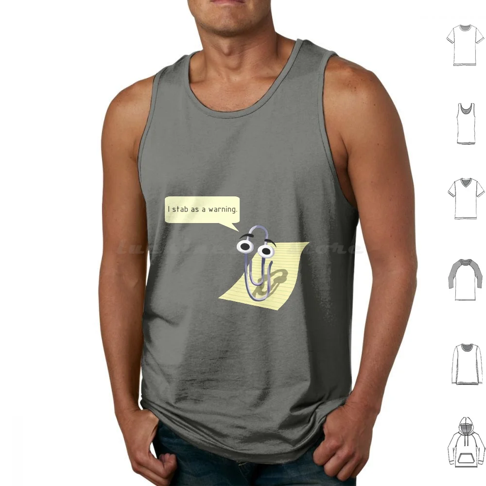 كليبي تحذير تانك القمم سترة بلا أكمام كليبي مايكروسوفت طعنة مضحك كليبيت مايكروسوفت كلمة ميمي ورقة ورقة كليب