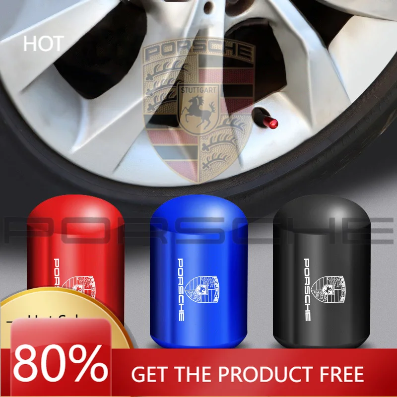 

Наклейка на автомобиль Porsche, 4 шт./компл., металлические колпачки для вентилей шин, для Porsche Panamera, Macan, Boxster, Cayman, Cayenne, 911, 718 De