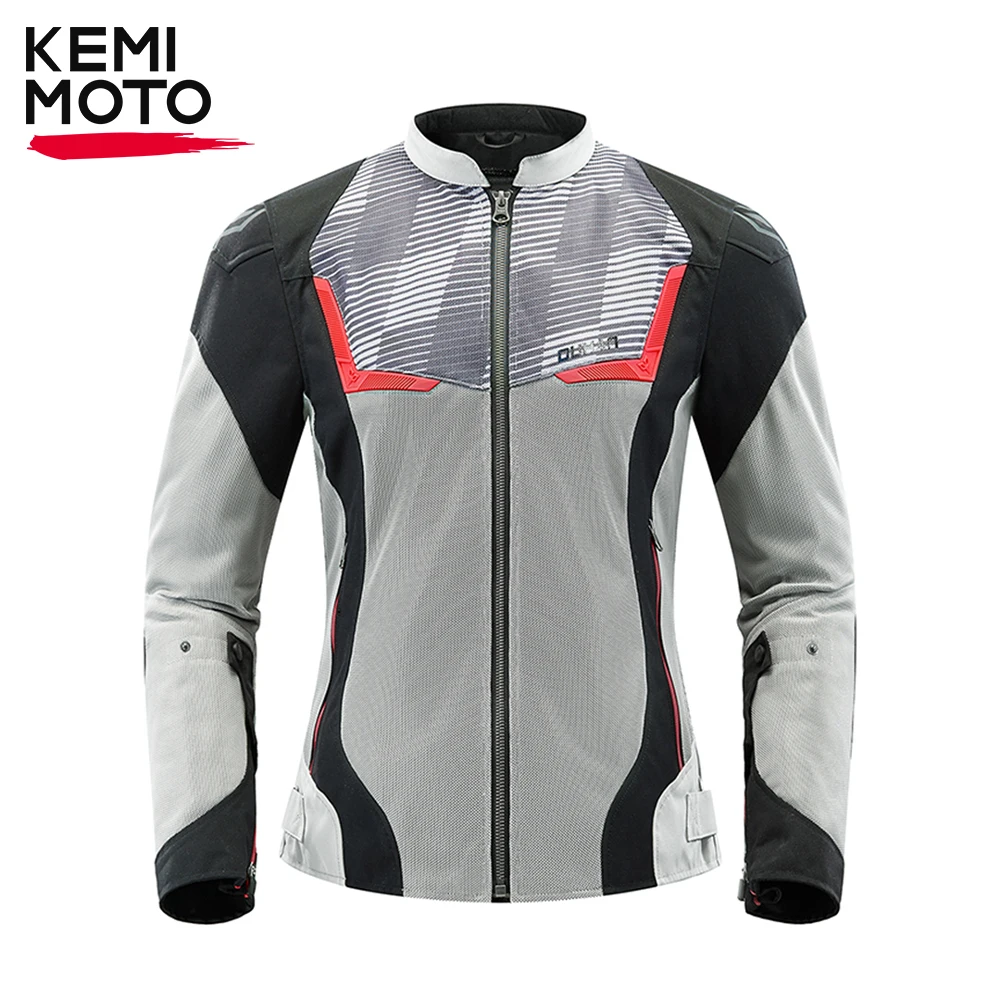 Motorcycle Jacket Women Armor Lady Summer Breathable Mesh Jacket Riding Motocross Racing Moto Full Body Protection Moto Clothes