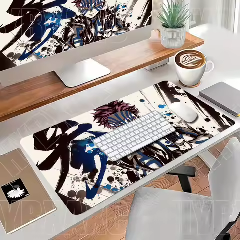 XL PC Gamer Cabinet Keyboard Rug Laptop Ghost D-demon Slayer Mouse Pad Japan Anime Akaza Desk Mat Black And White Manga Mousepad