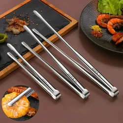 Barbecue Food Tong Non-Slip Cooking Clip Stainless Steel Portable Picnic Tweezer Salad Steak Clamp Bread Tongs Kitchen Gadgets