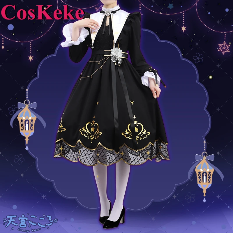 CosKeKe [ที่กําหนดเอง] อะนิเมะ Vtuber Nijisanji Amamiya Kokoro คอสเพลย์เครื่องแต่งกาย Gorgrous คริสต์มาสสไตล์บทบาทเล่นเสื้อผ้า