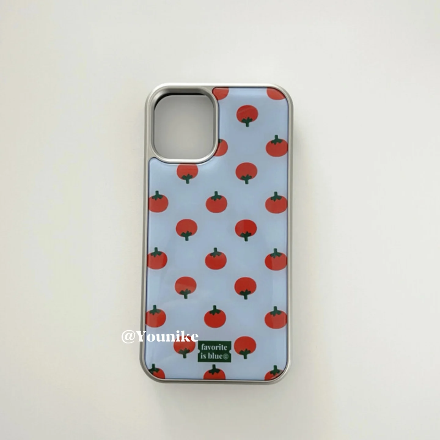 Ins Korean Full Screen Totatoes Summer Blue Phone Case For iPhone 17 16 15 14 13 12 11 Pro MAX 16E XS MAX 7 8 14 Plus Y2K Cover