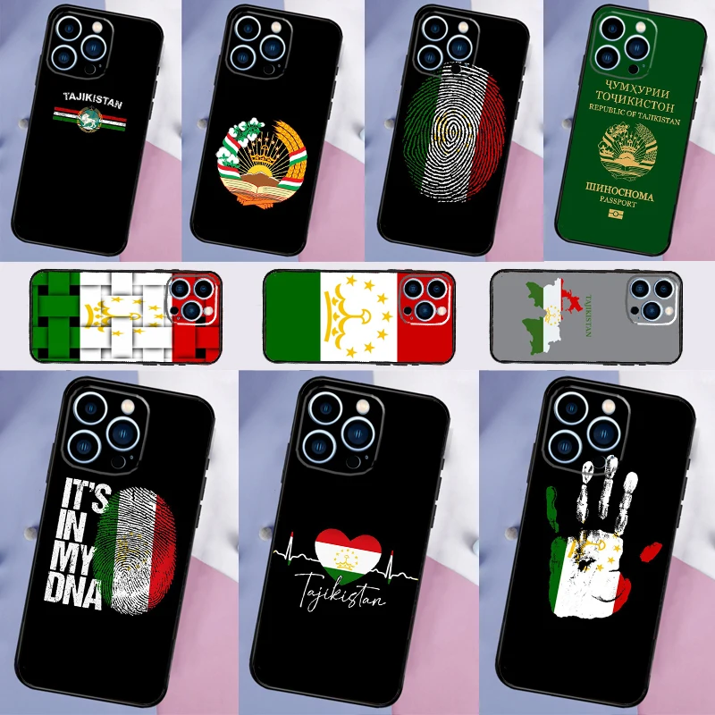 Tajikistan Flag Phone Case For iPhone 16 15 14 12 11 13 Pro Max Mini Plus X XS Max XR Back Cover