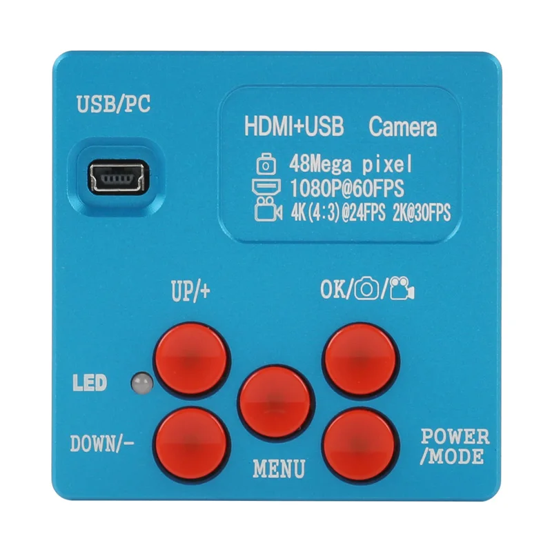 4K 2K 48MP 1080P HDMI Digital Industrial Video Microscope Camera + Big Visual Field 35mm Fixed Focus Lens High Working Distance