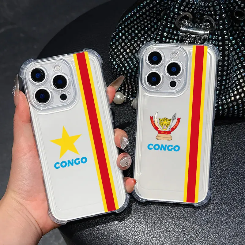 

The Congo Flag LOGO Phone Case For Samsung Galaxy A57 A56 A36 A37 A55 A54 A52 A35 A34 A17 A16 A15 A07 A06 5G Soft Clear Cover