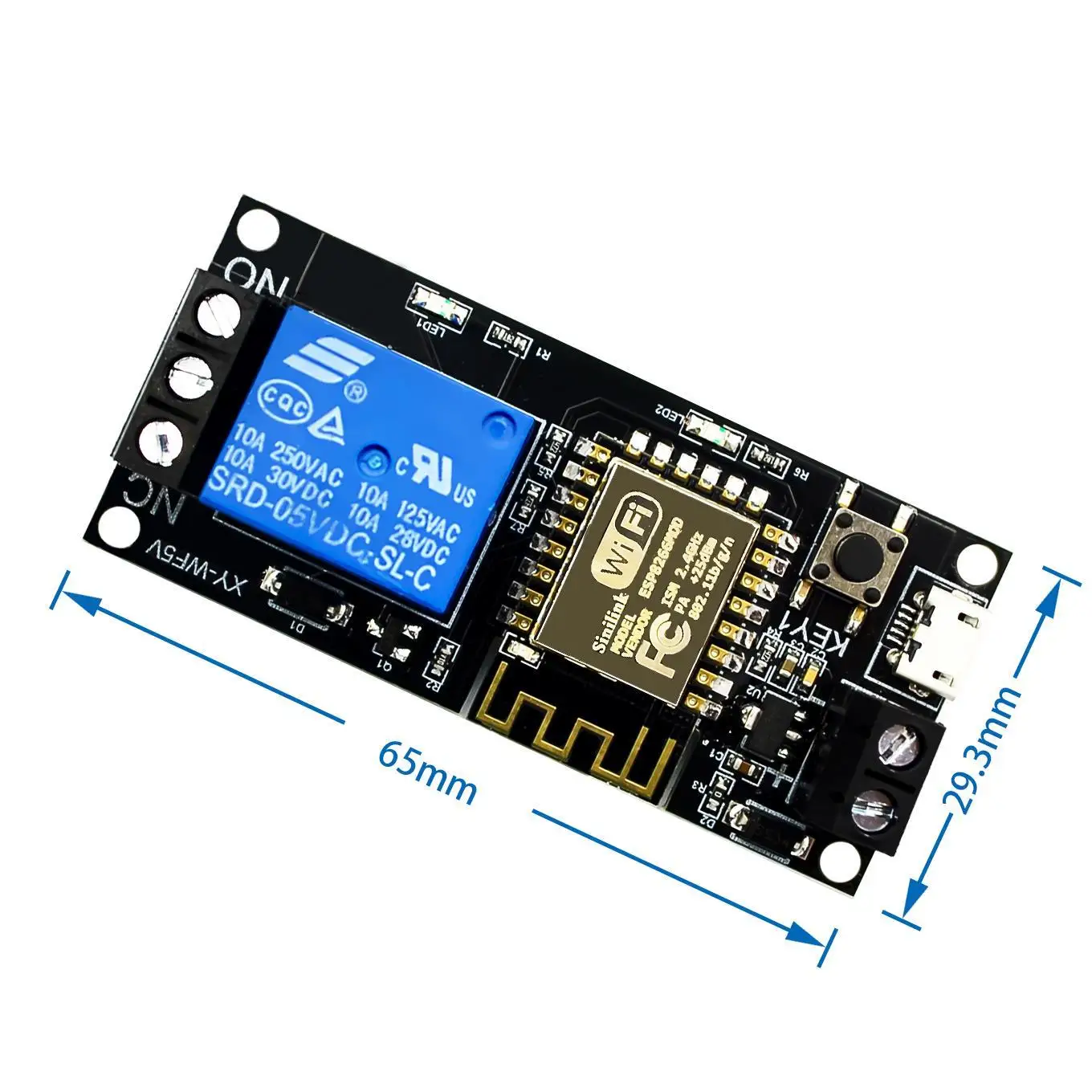 Sinilink WIFI mobile phone remote control relay module DC5V smart home phone APP ESP-12F XY-WF5V