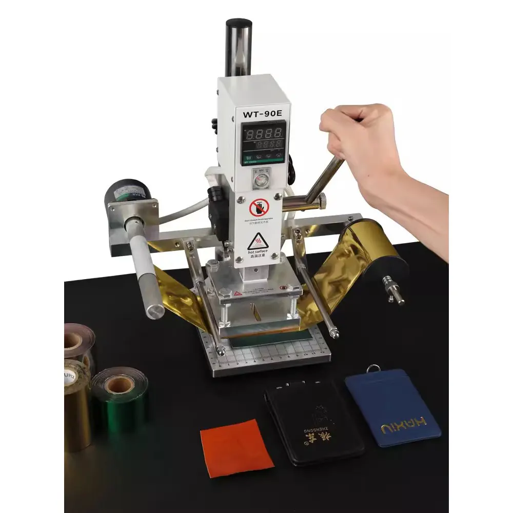 Automatic Hot Foil Stamping Machine Manual Digital PVC Book Leather Paper Wood Embossing Heat Press Machine