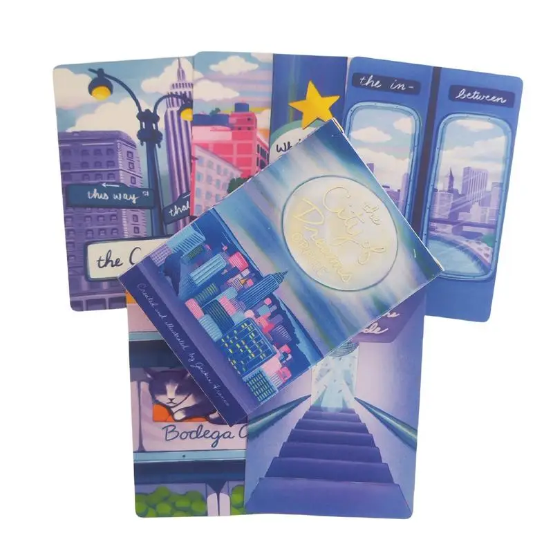 Party Tarot Card 35pcs Tarot Deck Card Game The City Of Dreams Oracle English Divination Tools Fortune Telling Table Game Part