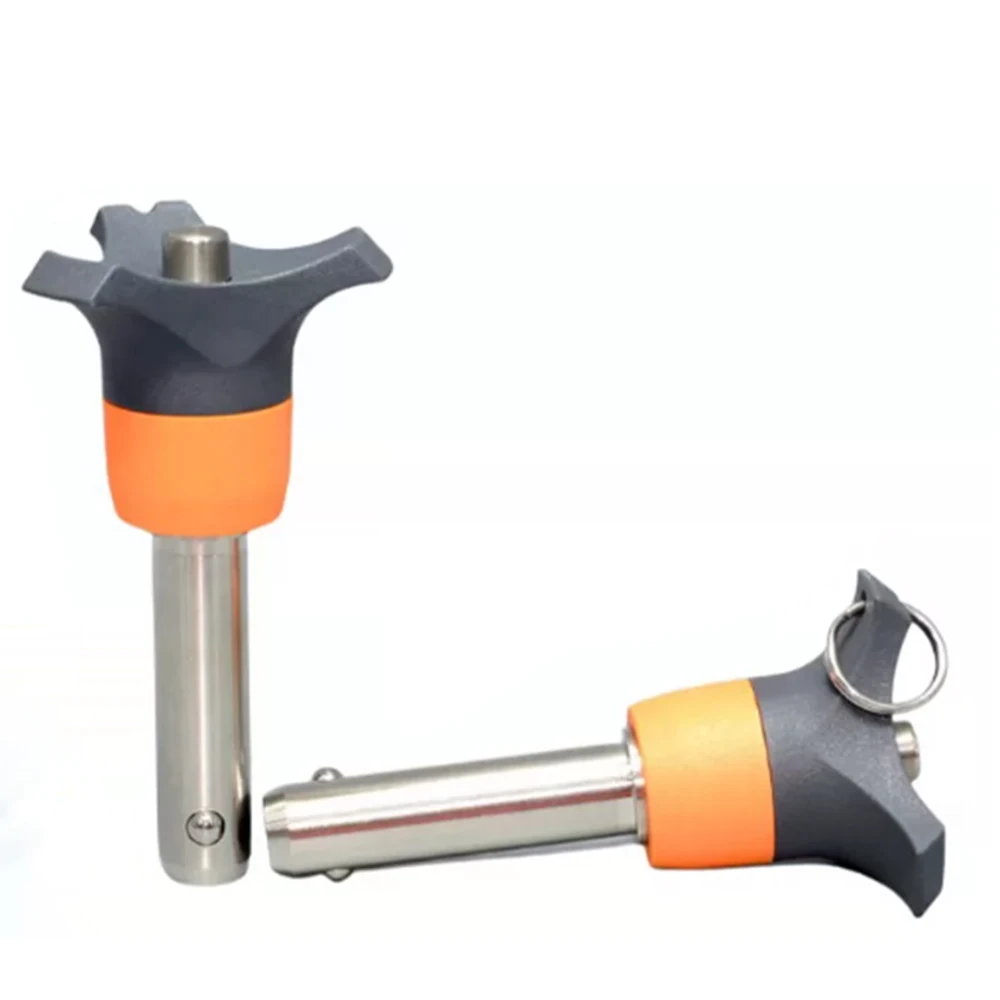 Button Push Type Ball Lock Pin Dia 5~16mm Self Locking Quick Release Indexing Locating Pin Plastic Plum Handle 304 SS Insert Pin