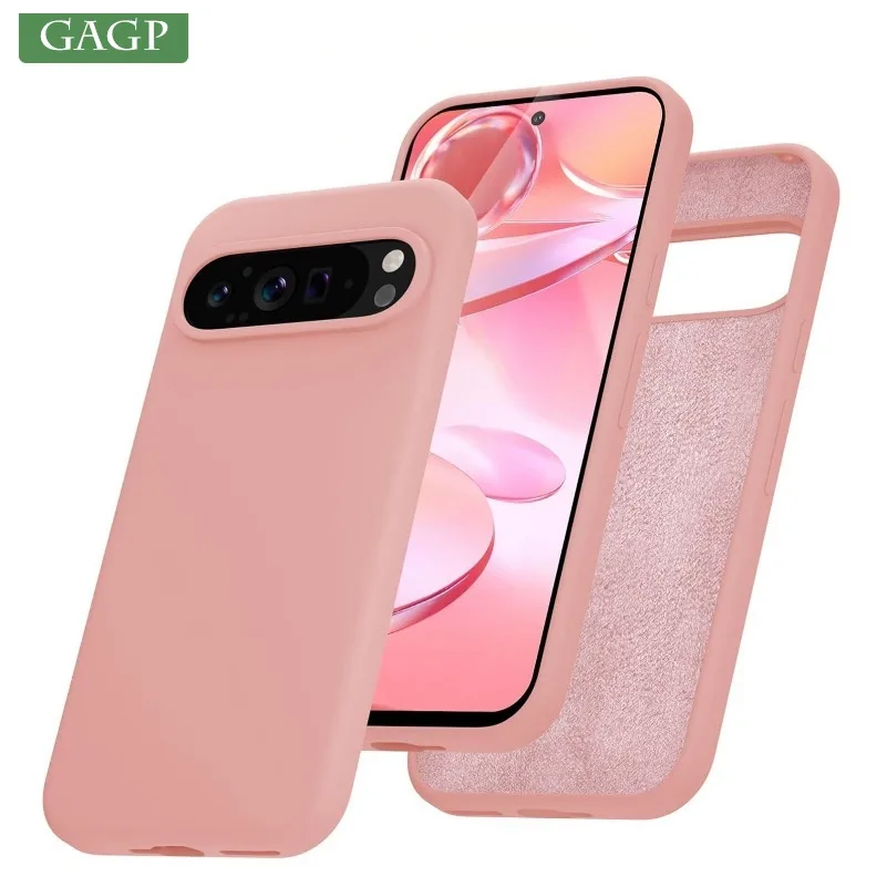 For Google 9 Pro XL Liquid Silicone Case for Google 8A 7A 6A 5A Pixel 6 7 8 9 Pro Soft TPU Shockproof Skin Touch Feeling Cover