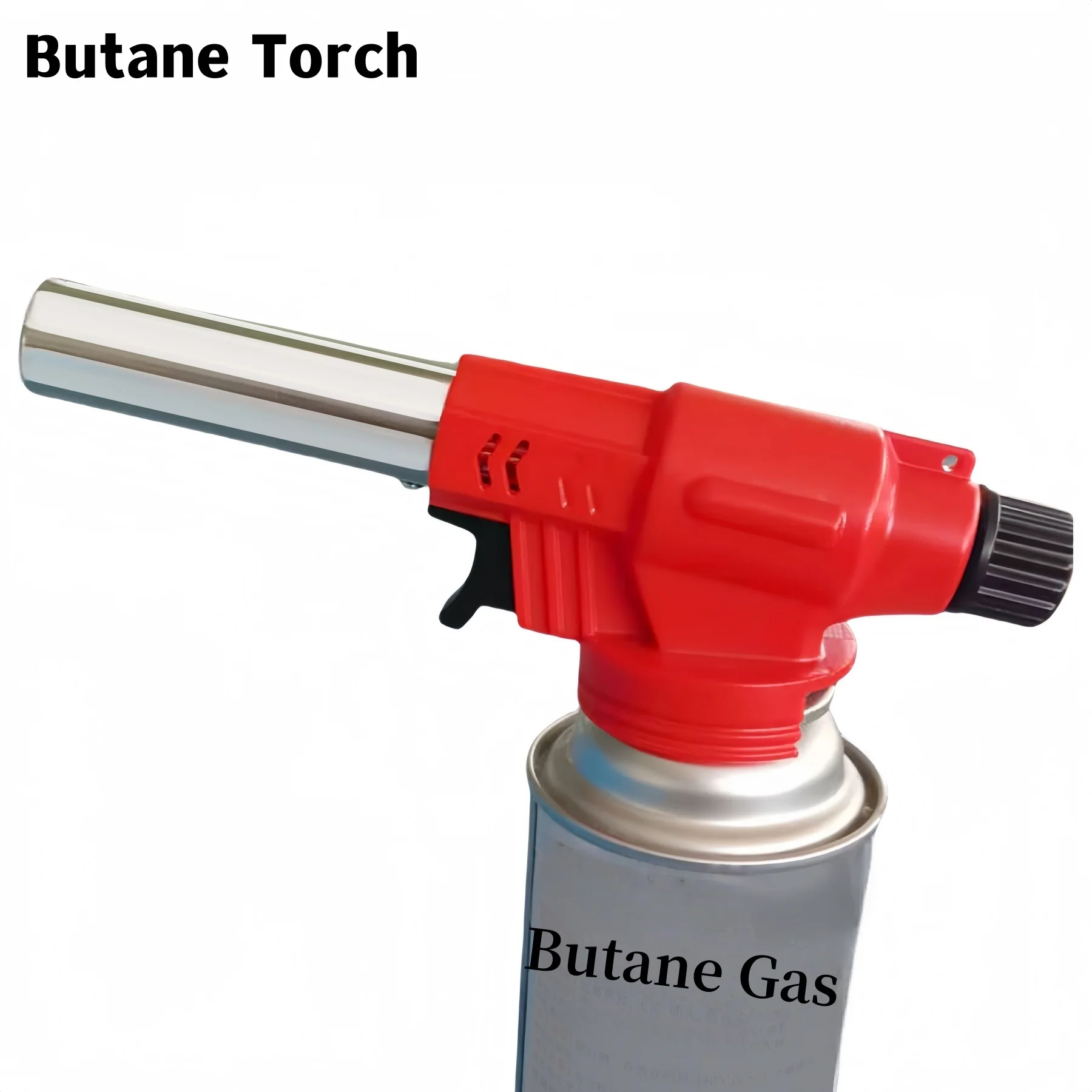 Adjustable Flame Butane Torch with Ergonomic Handle ABS Material for Low-Temperature Cooking Caramel Pudding Baking Welding
