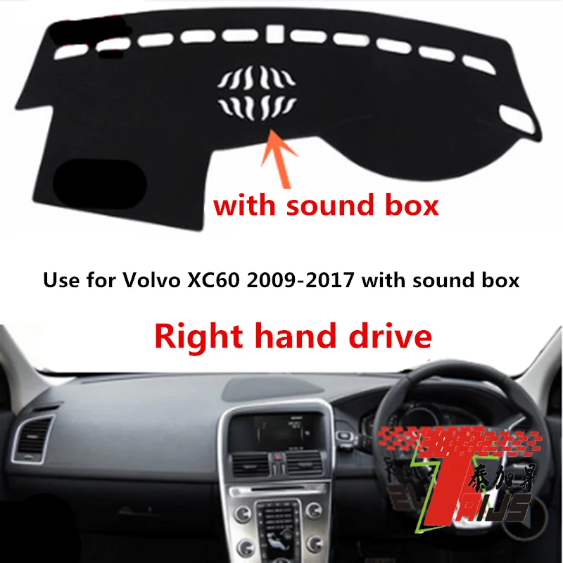 

Чехол на приборную панель с защитой от ультрафиолета для Volvo xc60 2009 2010 2011 2012 2013 2014 2015-2017, аксессуары для центральной консоли, защитный коврик для приборной панели