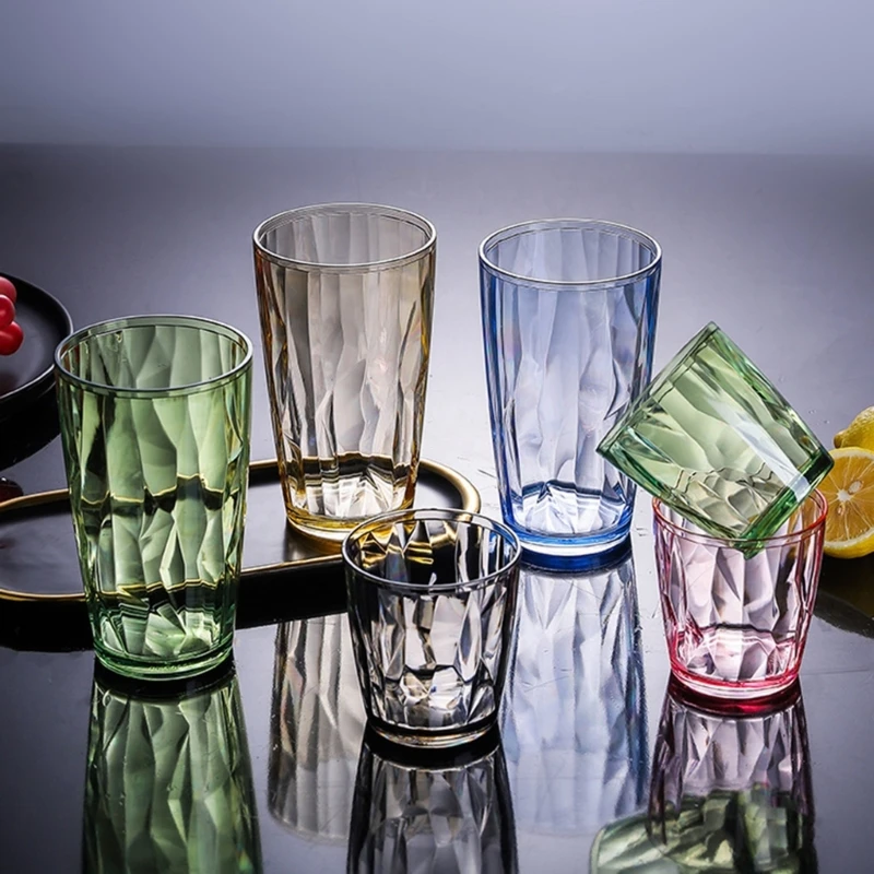 Acrylic Drinking Glasses Shatterproof Water Tumblers Unbreakable Reusable Beer Champagne Cup Dishwasher Safe for Party