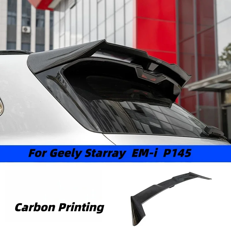 Kit de carrocería: alerón de labio de pato para tapa de maletero trasero de coche, para Geely Starray EM-i 2025 P145, pieza de accesorios de tuning exterior de ABS con acabado de carbono