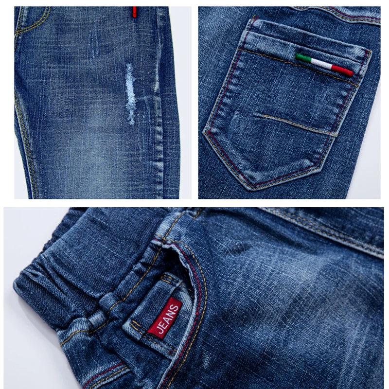 Afbeelding 7: IENENS Kids Jongens Jeans Mode Kleding Klassieke Broek Denim Kleding Kinderen Baby Boy Casual Bowboy Lange Broek 5-13Y