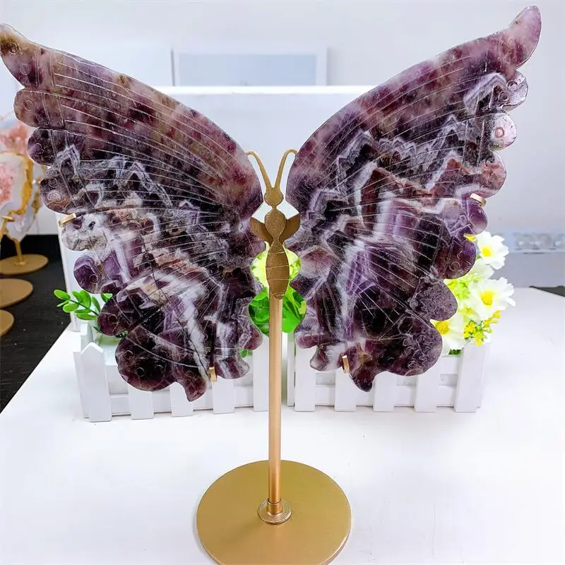 Natural Dream Amethyst Butterfly Wings, Crystal, Healing Energy Stone, Christmas Home Decoration, Birthday Gift, 1Pc