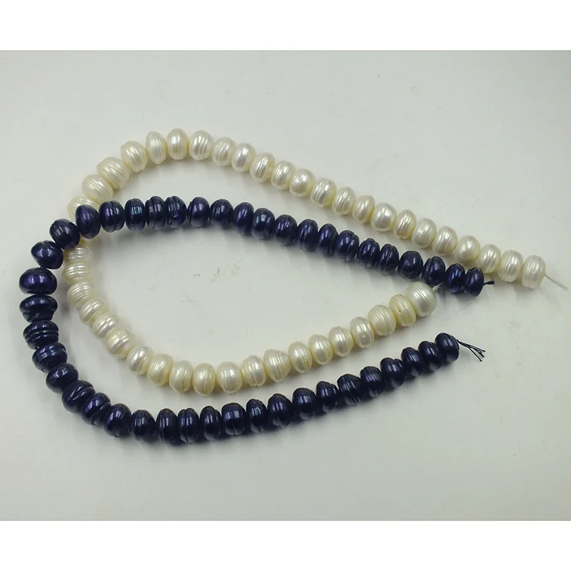 

last 2 strands. 12-13MM black and white. Natural Grade A Baroque pearl loose beads.diy beading material 15"