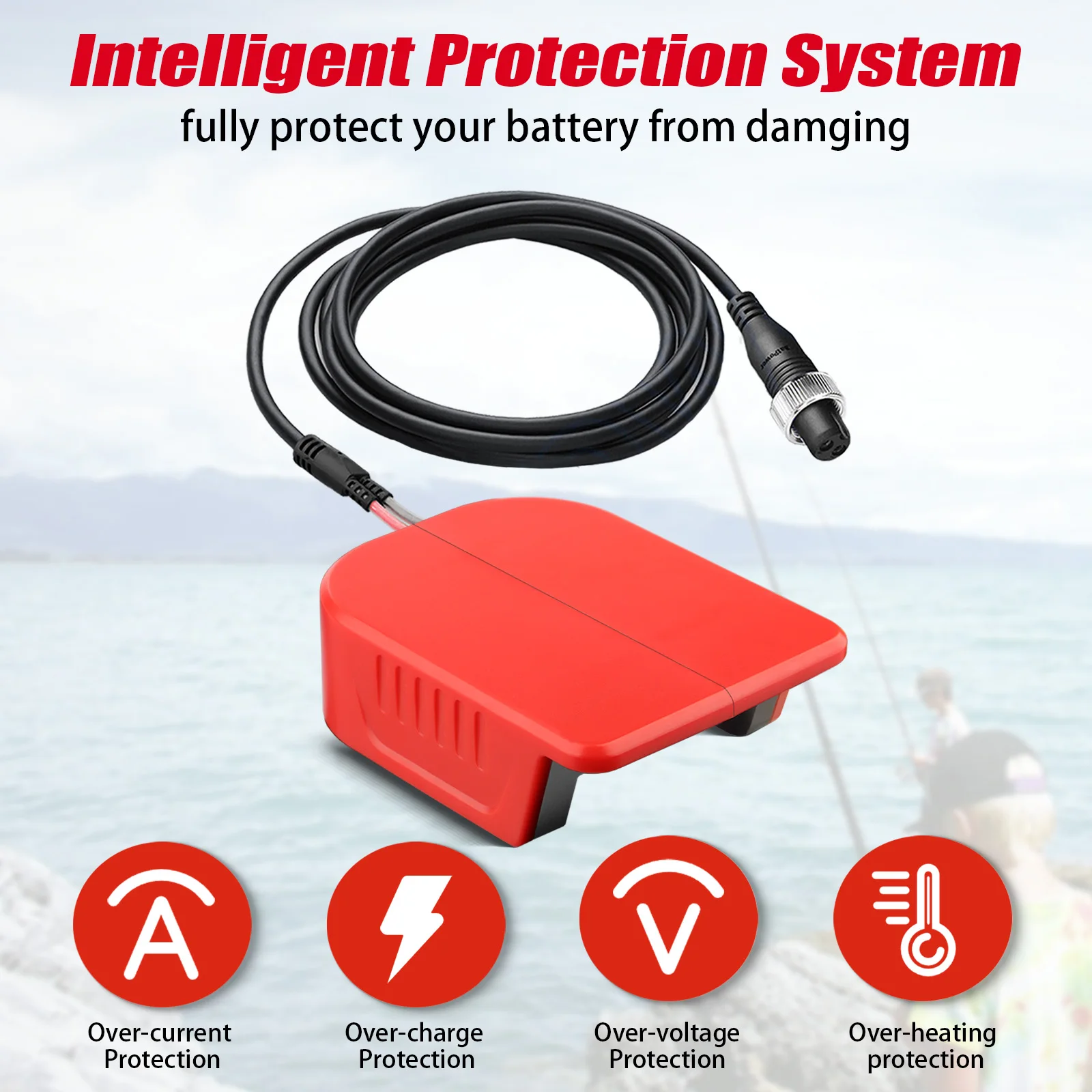 18 فولت شاحن بطارية الصيد بكرة محول البطارية Shimano Premio 3000 سلسلة الصيد رود ياماتو فورس ماستر