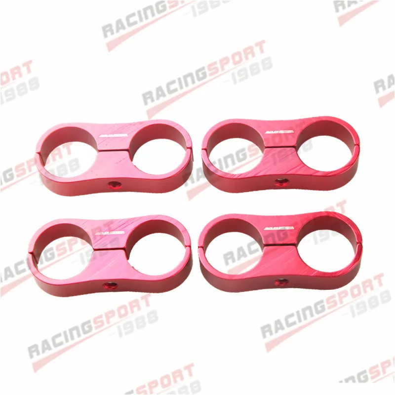 2/4/6PCS Universal Aluminum 3AN 6AN 8AN 10AN 12AN 14AN Billet Oil Fuel Water Hose Tube Seprator Divider Clamp Iine Separator Kit