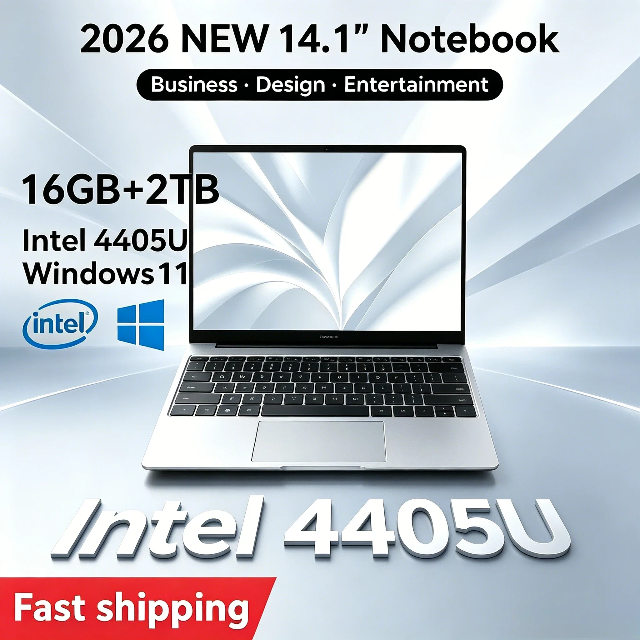 

Ultra Slim 14.1 Inch Laptop 16GB DDR4 2TB SSD Intel 4405U Windows 11 1920x1080 Gaming Notebook Gamer Office Study PC Plus