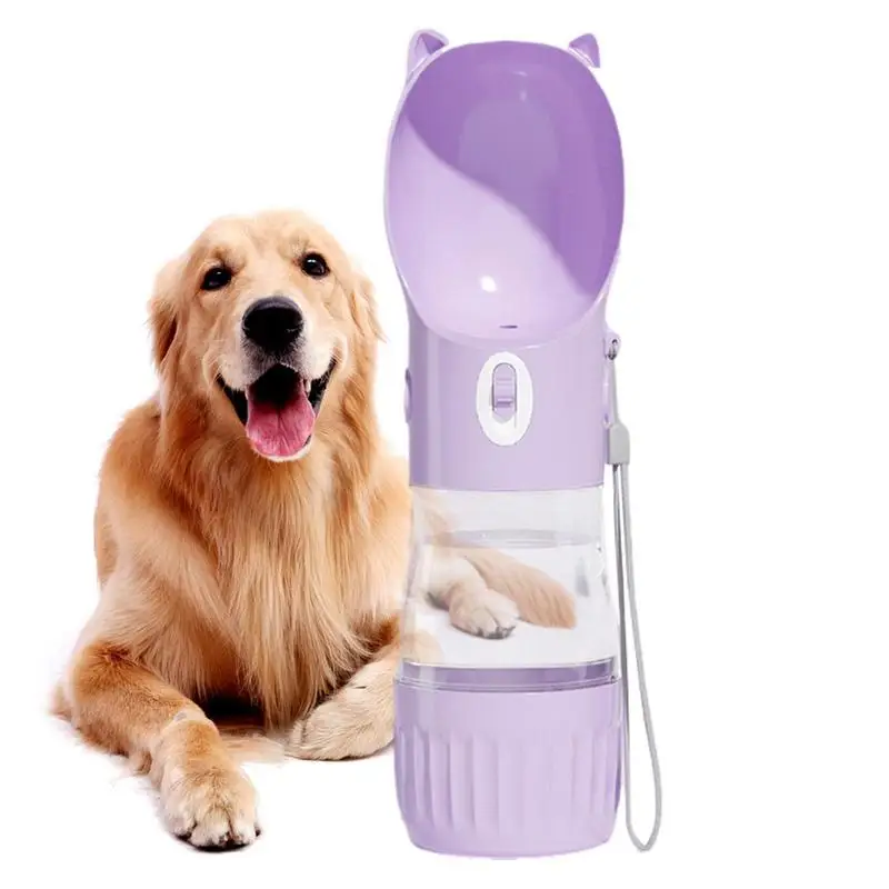 Dog Drinking Bottle Leakproof 2-in-1 Water Bowl Small Animals Drinking Feeder Pet Stuff Accessories Items For Outdoor Walking