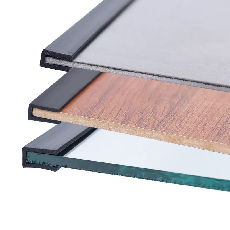1m em forma de u tira de vedação de borracha borda escudo encloser vinculado para vidro metal painel de madeira placa porta armário protetor pára-choques