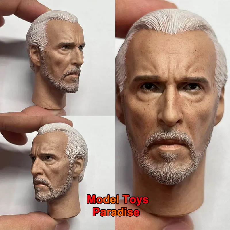 

Голова скульптора Кристофера Ли в масштабе 1/6, имитирующая голову солдата графа Дуку, подходит для 12-дюймовых фигурок.