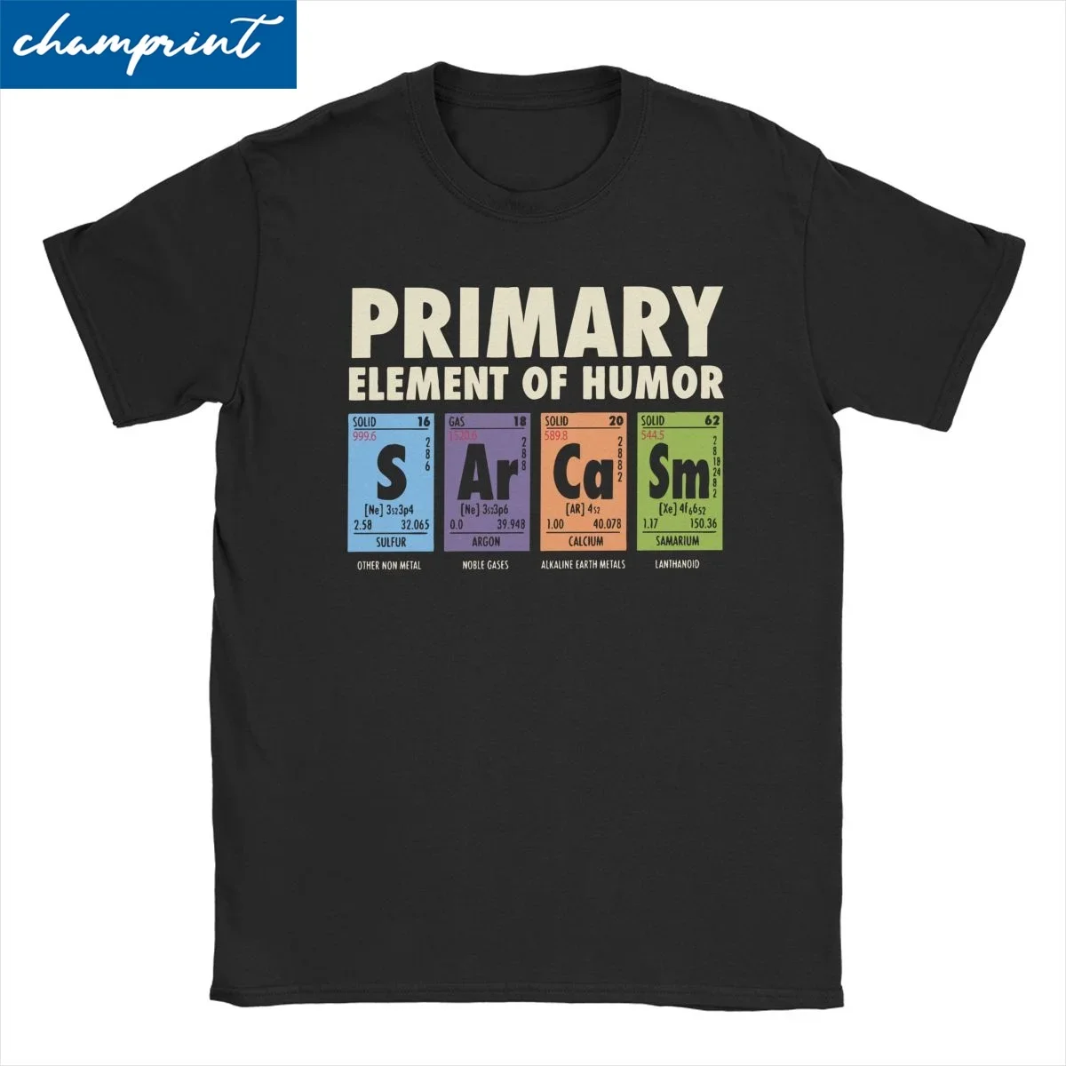 S Ar Ca Sm Science Men T Shirt Periodic Table of Humor sarcasm Vintage Tees Short Sleeve T-Shirts Cotton New Arrival Tops