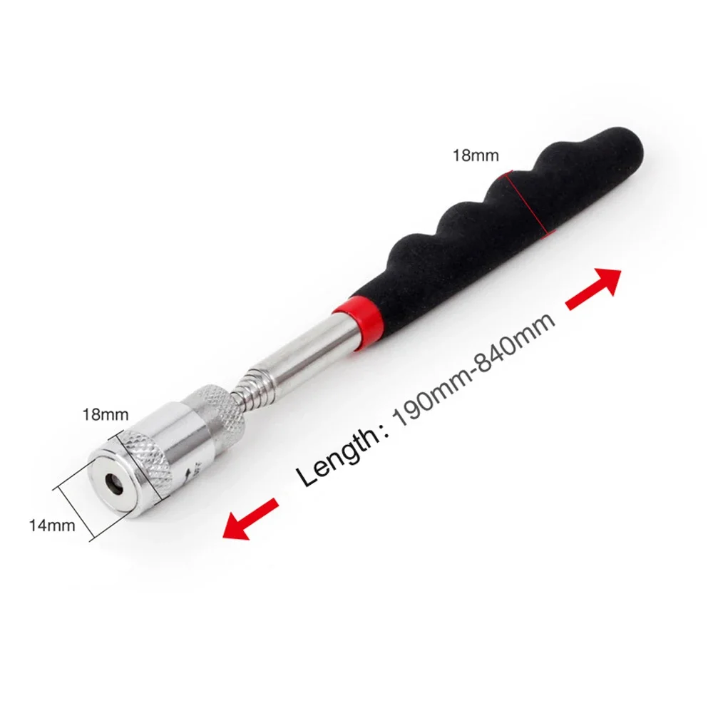 Telescopische magnetische pick-up tool Uitschuifbare magneet Stick Grabber Tools Roestvrijstalen bout Schroeven Reacher Magnetische nagelkiezer - afbeelding 1