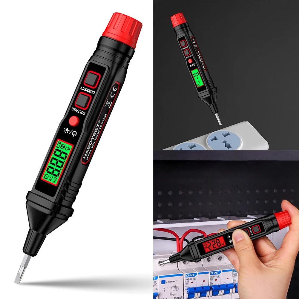 Electrical Pen Tester AC/DC Voltage Tester AC12~300V Intelligent Induction Electroprobe Circuit Tester Tool Live/Null Wire Judge