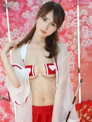 Japanese kimono Sexy underwear lingerie women's perspective outfit sexy passionate fun uniform temptation set